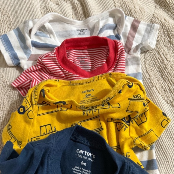 Spring Summer Baby 6mo Clothing lot with Nautical and Fun Prints bundle of 8 - Picture 5 of 7